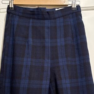 Hell Bunny Navy Plaid Cropped Pants